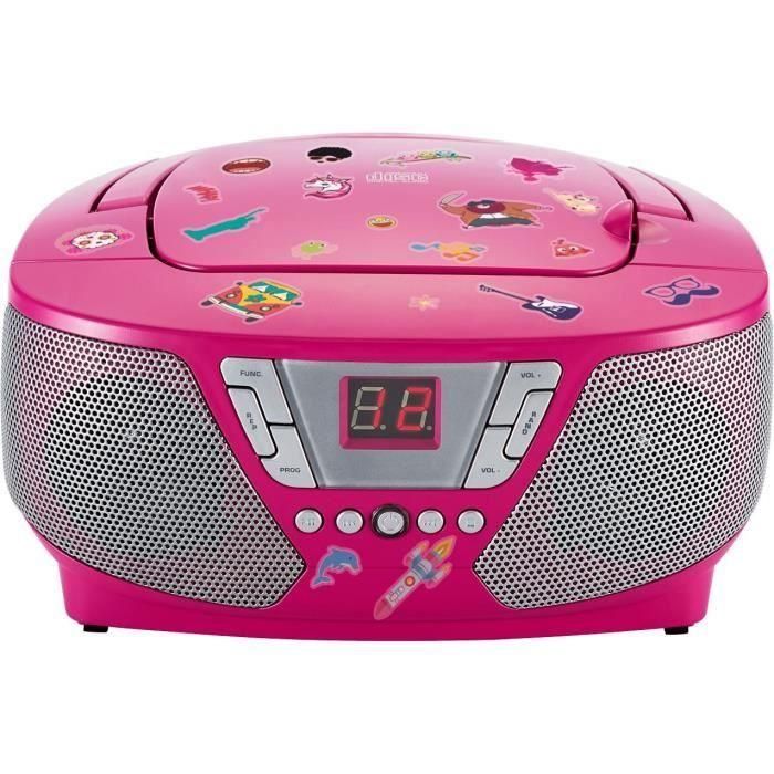 Reproductor de Radio CD Portátil - BIGBEN INTERACTIVE - CD60RSSTICK - Rosa + Pegatinas 4 Reproductor de Radio CD Portátil - BIGBEN INTERACTIVE - CD60RSSTICK - Rosa + Pegatinas 4