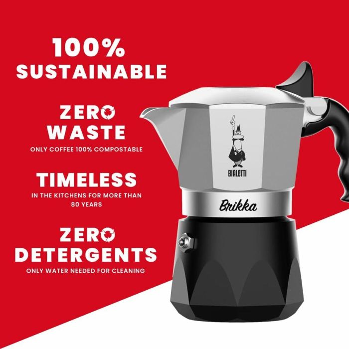 Bialetti 2023 2TZ Cafetera Italiana New Brikka 2