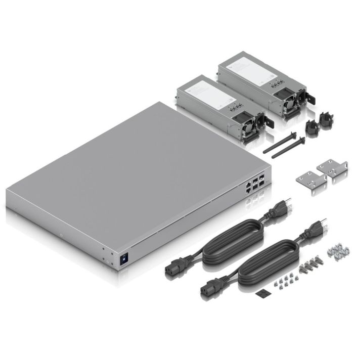 Ubiquiti EFG Gateway Empresarial Gris Montaje en Rack 2000 MHz 16 GB RAM 23500 Mbit/s Firewall 2 Puertos SFP+ Administracion Web 6