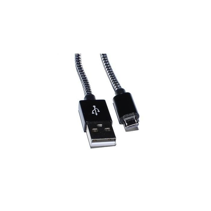 Elbe CA-118-MICRO Cable USB a Micro USB Alta Velocidad Carga Rápida QC 2A Sincronización Datos 480Mbps 1m 3