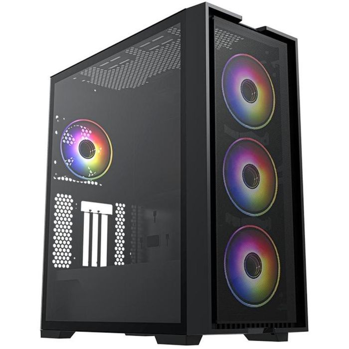 Hiditec H2 AIR ARGB Caja PC Torre Negra ATX/EATX/MicroATX con Ventana Lateral, Cristal Templado y 3x120mm Ventiladores 0 Hiditec H2 AIR ARGB Caja PC Torre Negra ATX/EATX/MicroATX con Ventana Lateral, Cristal Templado y 3x120mm Ventiladores 0