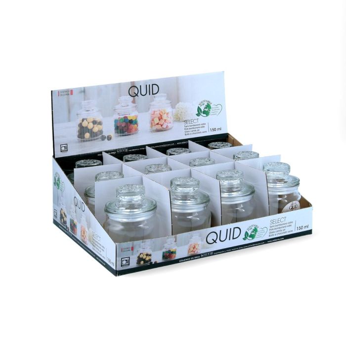 Quid Select Tarro Mini Hermético de Vidrio Transparente 15 cL 2 Quid Select Tarro Mini Hermético de Vidrio Transparente 15 cL 2