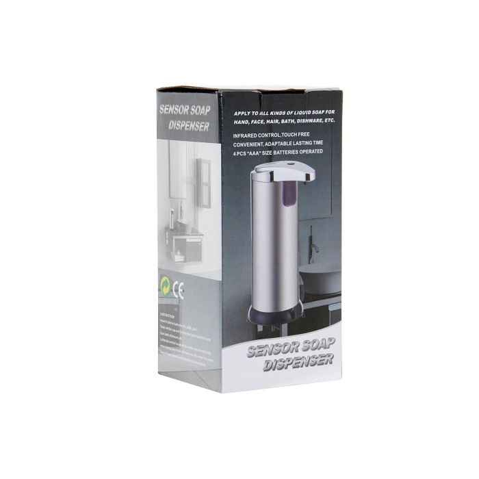 DKD Home Decor Dispensador Automático de Plástico ABS Plateado y Negro, 250 ml, Alimentación 4 Pilas AAA, 7.5 x 19 x 11.1 cm 4 DKD Home Decor Dispensador Automático de Plástico ABS Plateado y Negro, 250 ml, Alimentación 4 Pilas AAA, 7.5 x 19 x 11.1 cm 4