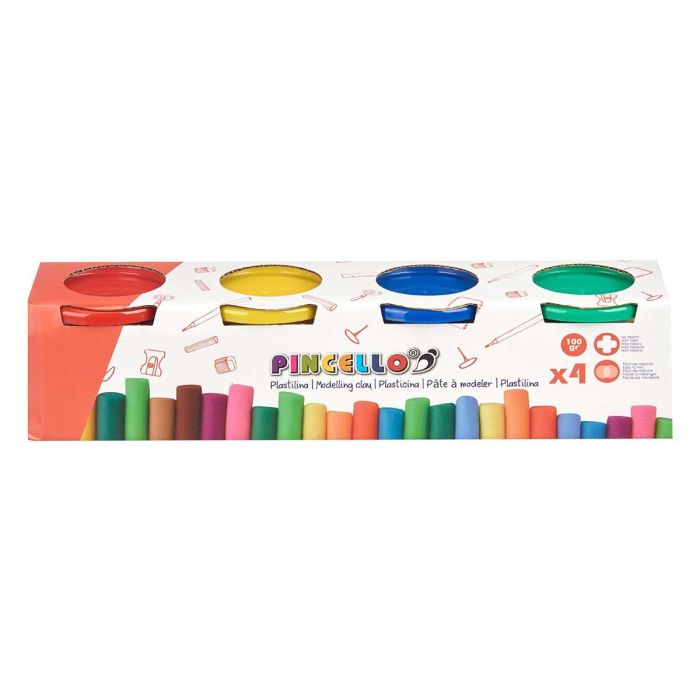 Set 4 Plastilinas 100 Gramos Pincello 29X7CM (12 Unidades) 2 Set 4 Plastilinas 100 Gramos Pincello 29X7CM (12 Unidades) 2