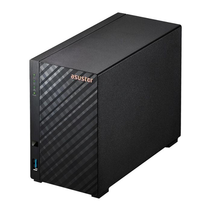 Asustor AS1102TL Drivestor 2 Lite Servidor NAS con Procesador de Cuatro Núcleos a 1.7 GHz, 1 GB DDR4, 1 GbE y 2 Bahías