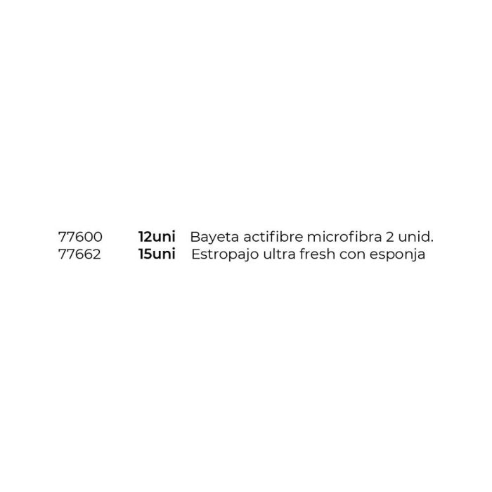 Expositor sobremesa, 15 x bayeta actifibre + 12 x estropajo fce 1 Expositor sobremesa, 15 x bayeta actifibre + 12 x estropajo fce 1