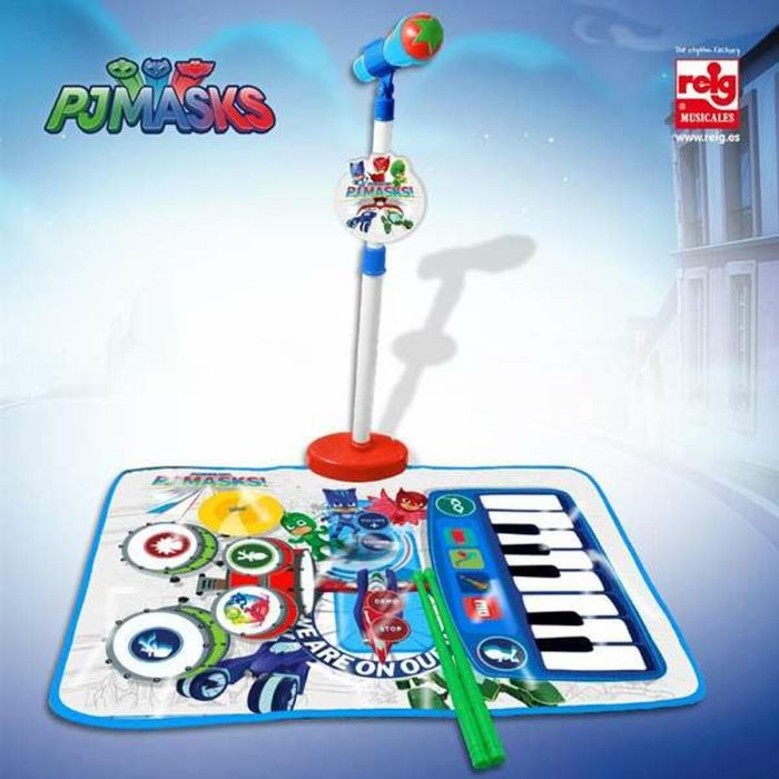 Alfombra pj masks con micrófono y guitarra 1