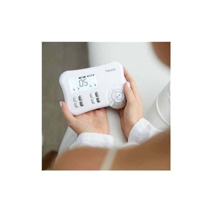 Beurer EM-80 Electroestimulador Digital 3 en 1 - Alivio del Dolor, Fortalecimiento Muscular y Masaje con 4 Canales y 8 Electrodos 12 Beurer EM-80 Electroestimulador Digital 3 en 1 - Alivio del Dolor, Fortalecimiento Muscular y Masaje con 4 Canales y 8 Electrodos 12