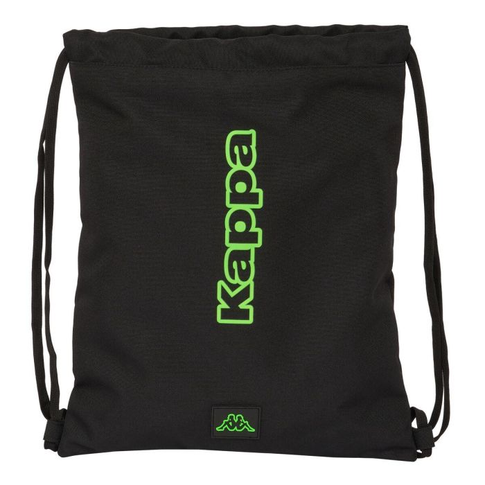 Bolsa Mochila con Cuerdas Kappa Black Negro 35 x 40 x 1 cm 0 Bolsa Mochila con Cuerdas Kappa Black Negro 35 x 40 x 1 cm 0