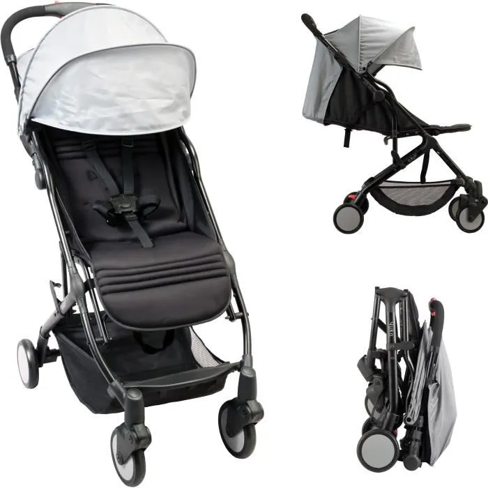 Bambisol Cochecito Yuko City - Ultra Compacto - Gris - Desde Nacimiento hasta 36 Meses 0 Bambisol Cochecito Yuko City - Ultra Compacto - Gris - Desde Nacimiento hasta 36 Meses 0
