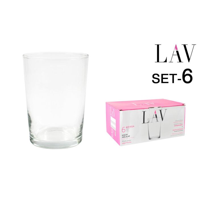 Lav Set 6 Vasos Sidra 510cc Bodega 9x9x12 cm (8 Cajas) 0 Lav Set 6 Vasos Sidra 510cc Bodega 9x9x12 cm (8 Cajas) 0