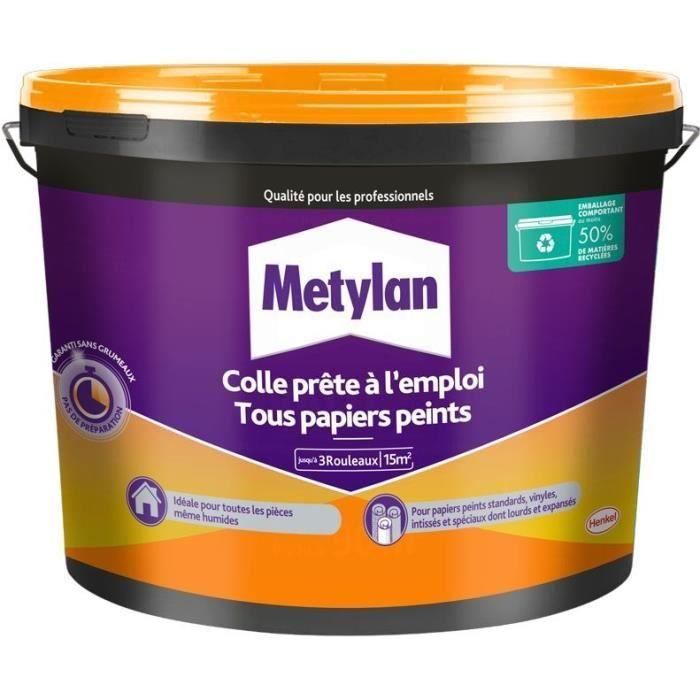 Metylan Pegamento Listo para usar Todos los papeles pintados Cubo 2,25 kg 2977192