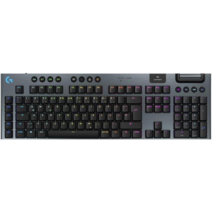 Logitech G915 X LIGHTSPEED Teclado Gaming Inalámbrico Mecánico QWERTZ Alemán con Retroiluminación LED Negro