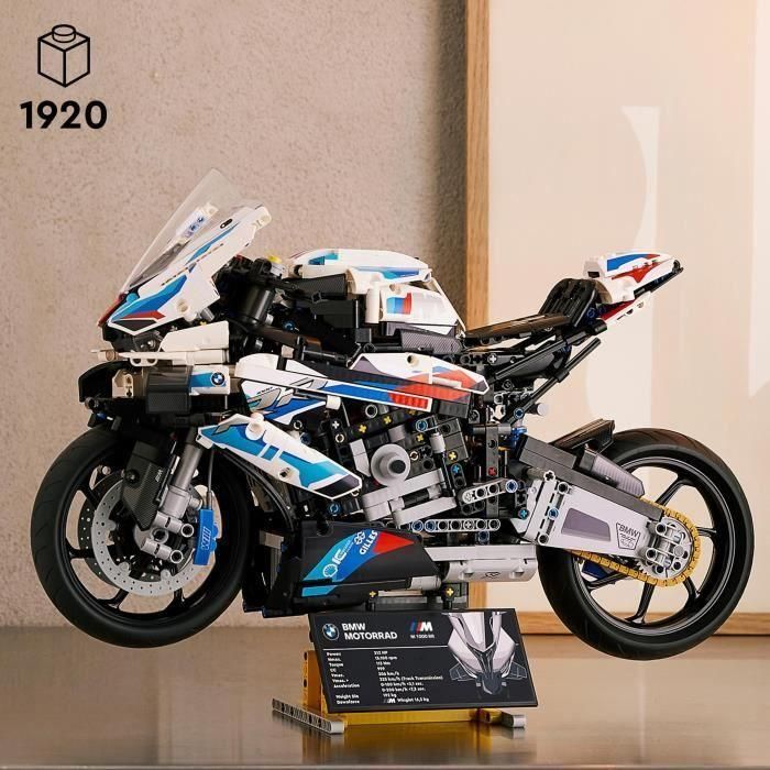 LEGO 42130 Technic BMW M 1000 RR Motocicleta, Réplica Detallada Modelo a Escala 1:5 para Adultos y Amantes de la Construcción y Exhibición 1 LEGO 42130 Technic BMW M 1000 RR Motocicleta, Réplica Detallada Modelo a Escala 1:5 para Adultos y Amantes de la Construcción y Exhibición 1