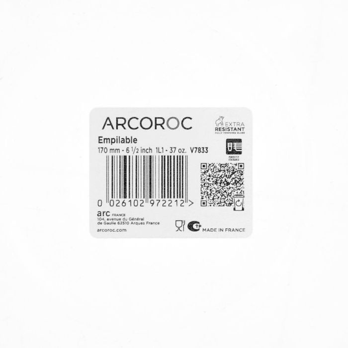 Ensaladera Vidrio Apilable Arcoroc 17 cm 4 Ensaladera Vidrio Apilable Arcoroc 17 cm 4