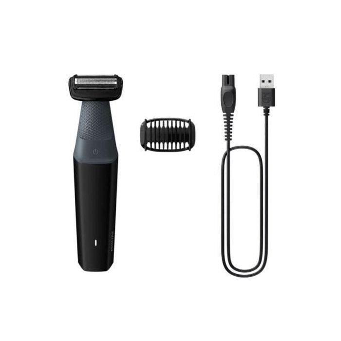Philips BG3017 Afeitadora Recortadora Corporal Bodygroom Series 3000 Impermeable Sin Cable para Piel Sensible con 3 Peines Guía 0 Philips BG3017 Afeitadora Recortadora Corporal Bodygroom Series 3000 Impermeable Sin Cable para Piel Sensible con 3 Peines Guía 0