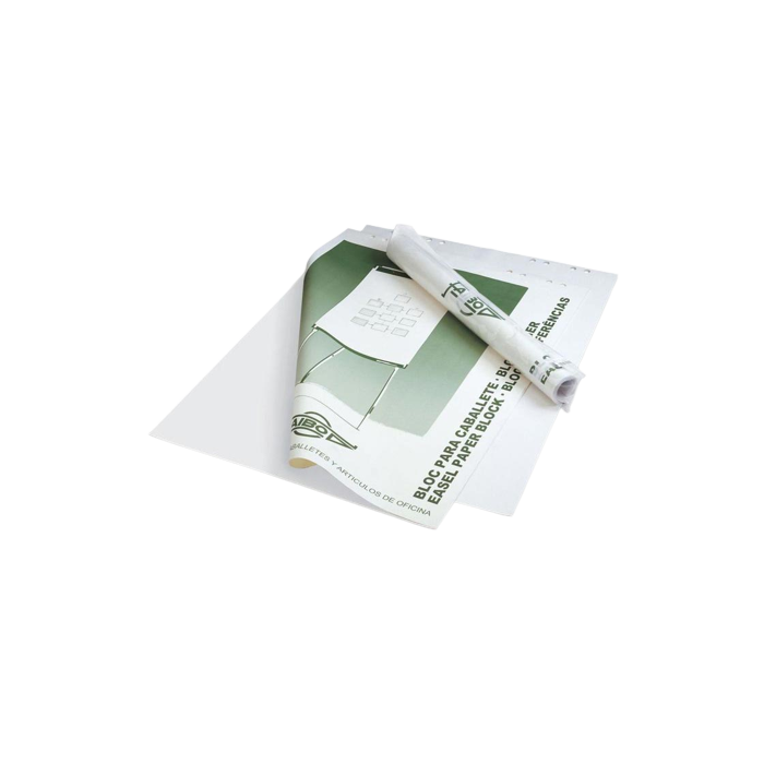 Faibo Bloc de 25 Hojas Papel Liso para Pizarras Caballete 65x90 cm en Bolsa Individual
