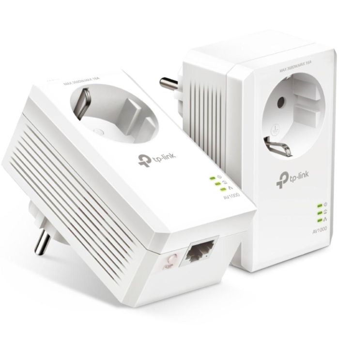 Adaptador Powerline TP-Link TL-PA7017P KIT AV1000 1000Mbps/ Alcance 300m/ Pack de 2 Adaptador Powerline TP-Link TL-PA7017P KIT AV1000 1000Mbps/ Alcance 300m/ Pack de 2