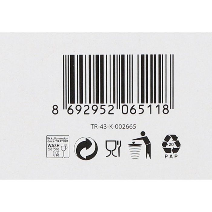 Lav Set 6 Vasos Alto 300cc Aras 7.7x7.7x12 cm (8 Cajas)