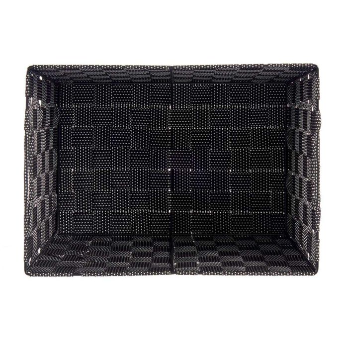 Cesta Negro Tela 25 x 20 x 35 cm (12 Unidades) 2