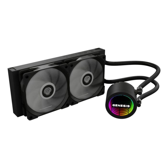 GENESIS NLG-2319 Kit de Refrigeración Líquida para Carcasa de Ordenador, 2 Ventiladores, Iluminación LED RGB Multicolor, Negro 8