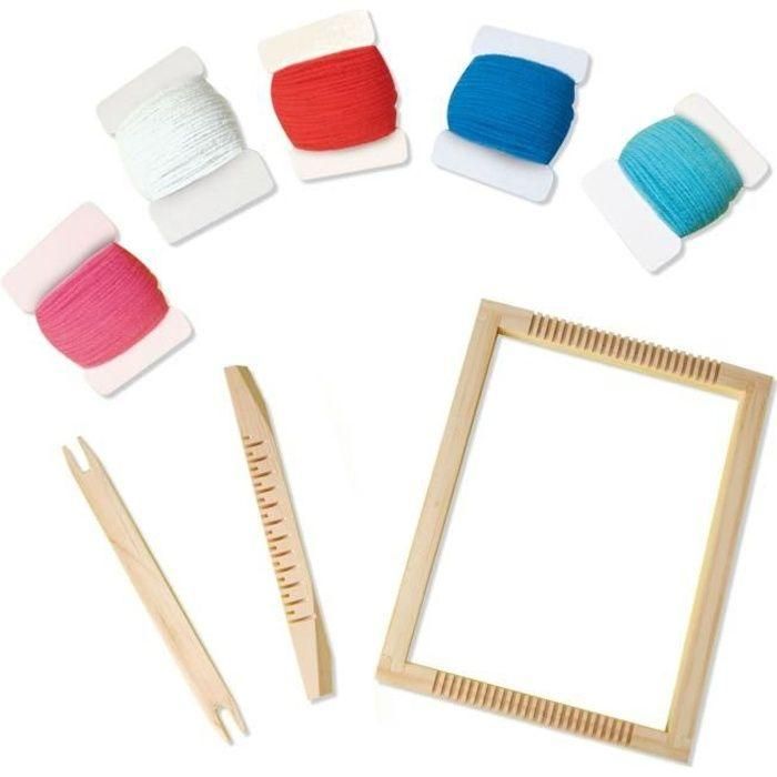 Set de tejido SES CREATIVE - Con hilos de diferentes colores Set de tejido SES CREATIVE - Con hilos de diferentes colores