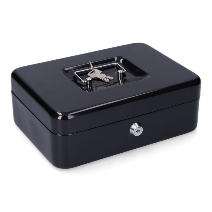 Micel Caja de caudales Cfc09 250x180x90mm negro con bandeja y asa m13399