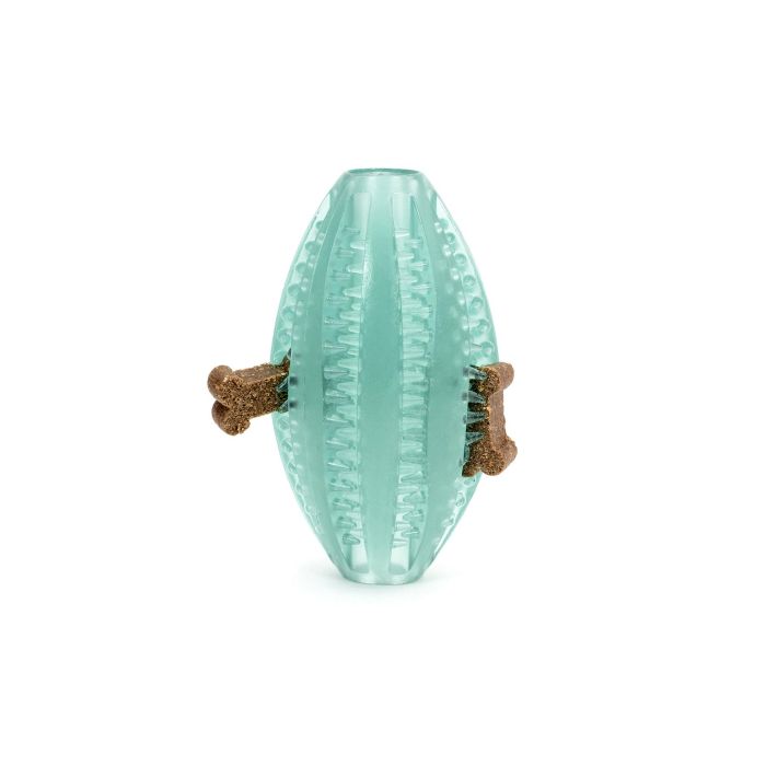 Gloria Pelota Dental Rugby TPR 9 cm para Perro Juguete Mordedor Limpieza 11