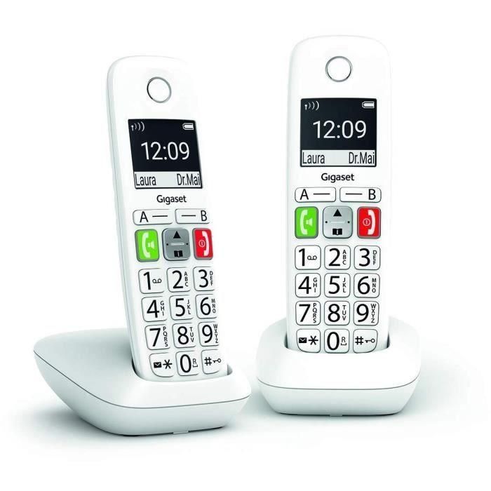 Teléfono fijo GIGASET E290 Duo Blanco 1 Teléfono fijo GIGASET E290 Duo Blanco 1