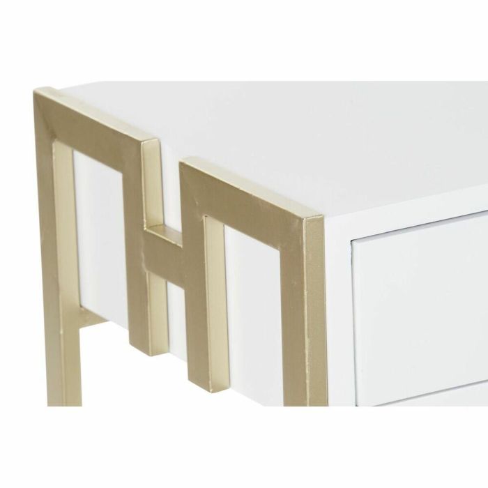 DKD Home Decor Mesa Centro Glam Blanco Dorado Madera Metal 3 Cajones Desmontable 150x36x48 cm 3 DKD Home Decor Mesa Centro Glam Blanco Dorado Madera Metal 3 Cajones Desmontable 150x36x48 cm 3