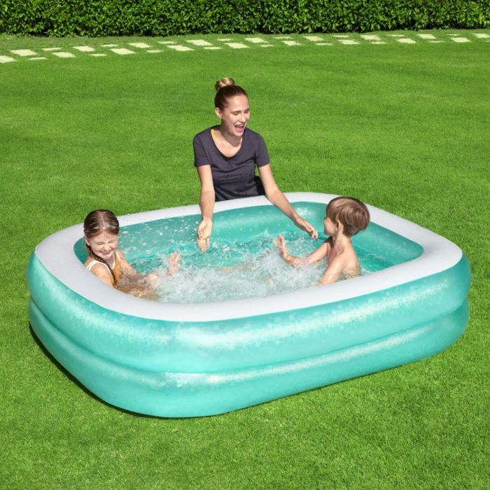 Bestway Piscina Hinchable 2 Camaras Rectangular 201x150x51 cm +6 Años Jardin 54005 2