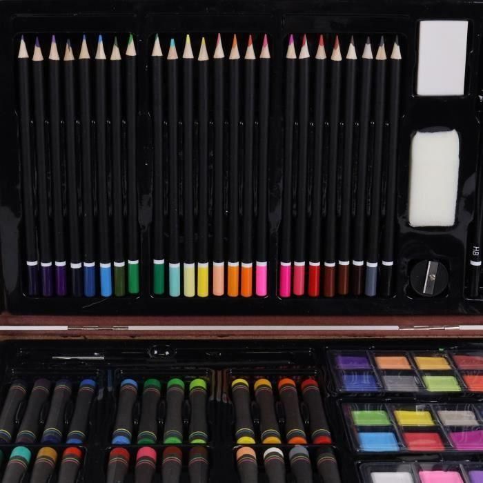 MGM Cajonera de madera 'Mano del Artista' 140 piezas – Kit completo de materiales de dibujo, pintura y pasteles para ocio creativo 2