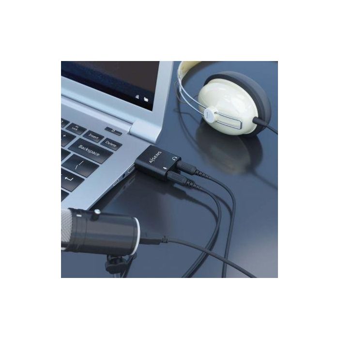 AISENS - CONVERSOR USB-A A AUDIO 48KHz, USB-A/M-2xJACK 3.5/H, NEGRO 3 AISENS - CONVERSOR USB-A A AUDIO 48KHz, USB-A/M-2xJACK 3.5/H, NEGRO 3