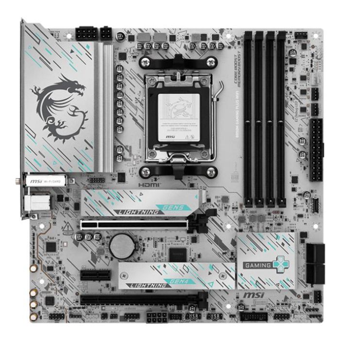 MSI B850M GAMING PLUS WiFi Placa Base micro ATX AMD B850 Zócalo AM5 DDR5 Compatible Ryzen 7000/8000/9000 Series Wi-Fi 7 5 Gigabit Ethernet 1