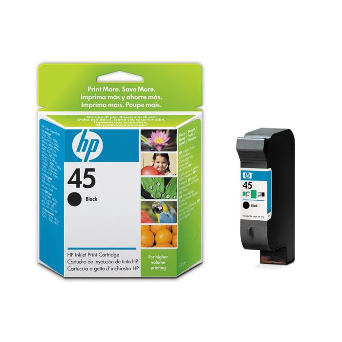 Hp Tinta Negro Deskjet 710-720-750-815-820-850-870-880-895 - Nº45 1