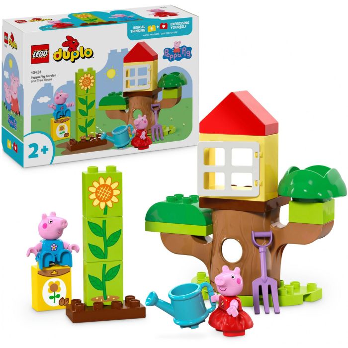 LEGO 10431 Duplo Jardín y Casa del Árbol de Peppa y George Pig – Set de Construcción para Preescolares Actividades al Aire Libre 14