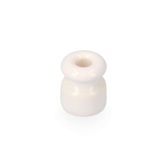 Edm Aislador de porcelana para cable trenzado blanco ø 15 x 20 mm