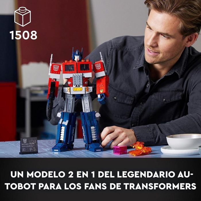 LEGO Icons 10302 Optimus Prime Transformers Autobot Robot Minifigura Modelo Camión 1 LEGO Icons 10302 Optimus Prime Transformers Autobot Robot Minifigura Modelo Camión 1