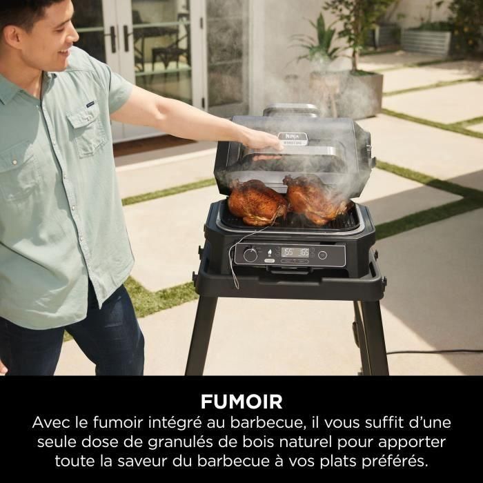 Barbacoa y ahumador eléctrico con termómetro - NINJA - Woodfire Pro XL - OG850EU - Barbacoa y freidora de exterior 3 Barbacoa y ahumador eléctrico con termómetro - NINJA - Woodfire Pro XL - OG850EU - Barbacoa y freidora de exterior 3
