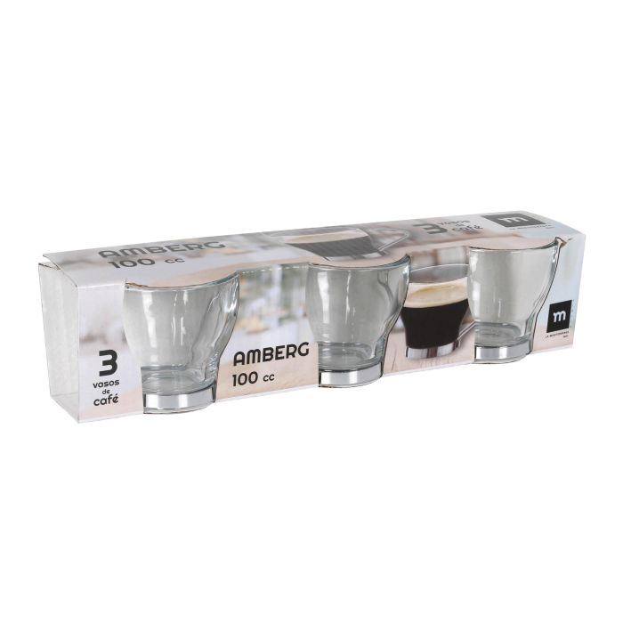 Set de 3 Vasos para Café Amberg 100 cc - La Mediterranea (24 Cajas) 5 Set de 3 Vasos para Café Amberg 100 cc - La Mediterranea (24 Cajas) 5