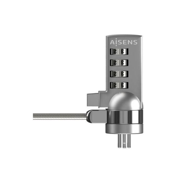 Aisens Cable de Seguridad con Cerradura de Combinación para Ordenador, Portátil, Monitor 1,5 M 2