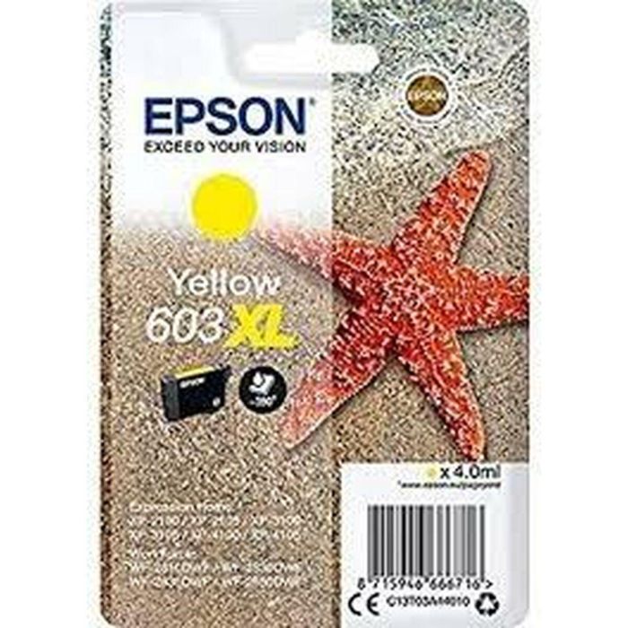 Cartucho de Tinta Original Epson XP-2100 3100 4100 WF-2830DWF 2850DWF Amarillo (10 Unidades) 1 Cartucho de Tinta Original Epson XP-2100 3100 4100 WF-2830DWF 2850DWF Amarillo (10 Unidades) 1