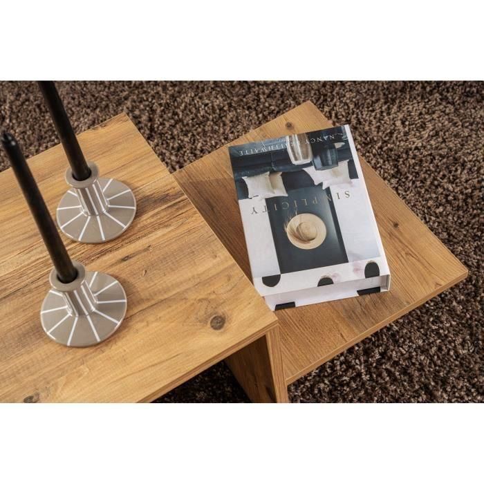 Mesa de centro HARMONY CAL1730423409795 Rectangular Pino Atlántico 80 x 40 x 40 cm 2