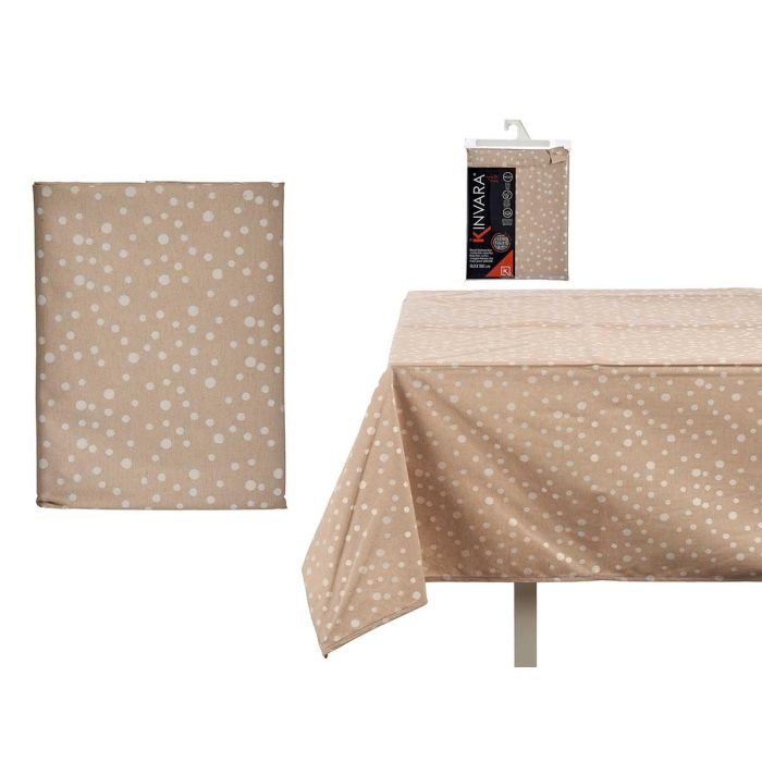 Kinvara Mantel Jacquard Antimancha Lunares Beige 140x180 cm (Set de 8) 0 Kinvara Mantel Jacquard Antimancha Lunares Beige 140x180 cm (Set de 8) 0