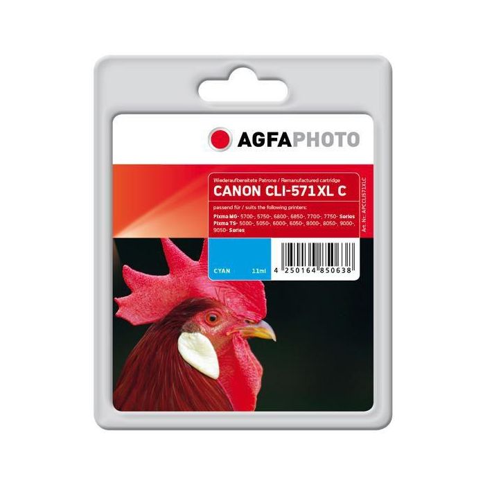 AgfaPhoto Ink, CLI-571XL, Cyan AgfaPhoto Ink, CLI-571XL, Cyan
