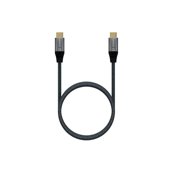 AISENS - CABLE USB 2.0 ALUMINIO 5A 100W E-MARK, USB-C/M-USB-C/M, GRIS, 1.0M 2 AISENS - CABLE USB 2.0 ALUMINIO 5A 100W E-MARK, USB-C/M-USB-C/M, GRIS, 1.0M 2