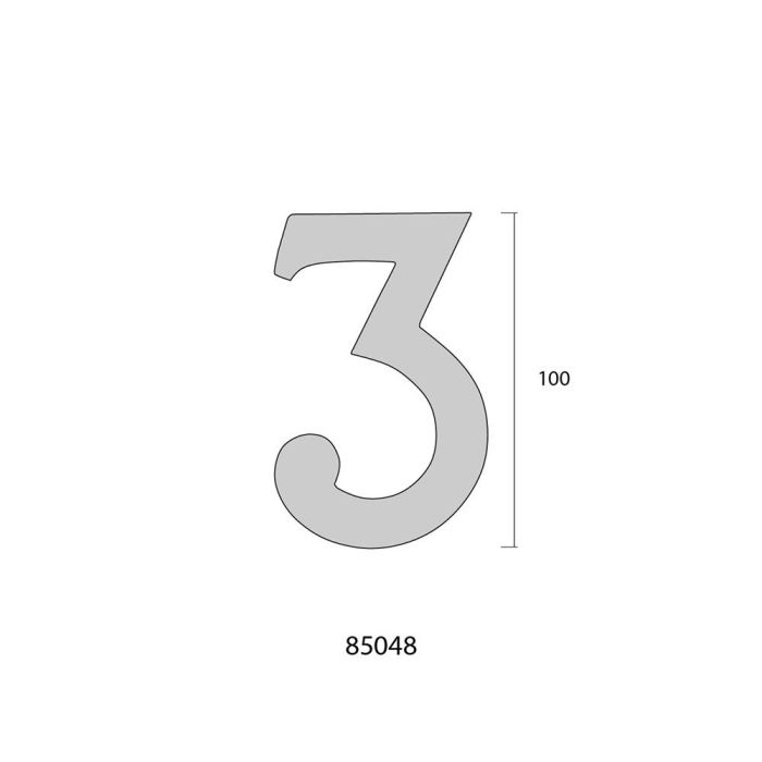 Edm Número 6 Níquel Mate 10cm Fijación Invisible 2