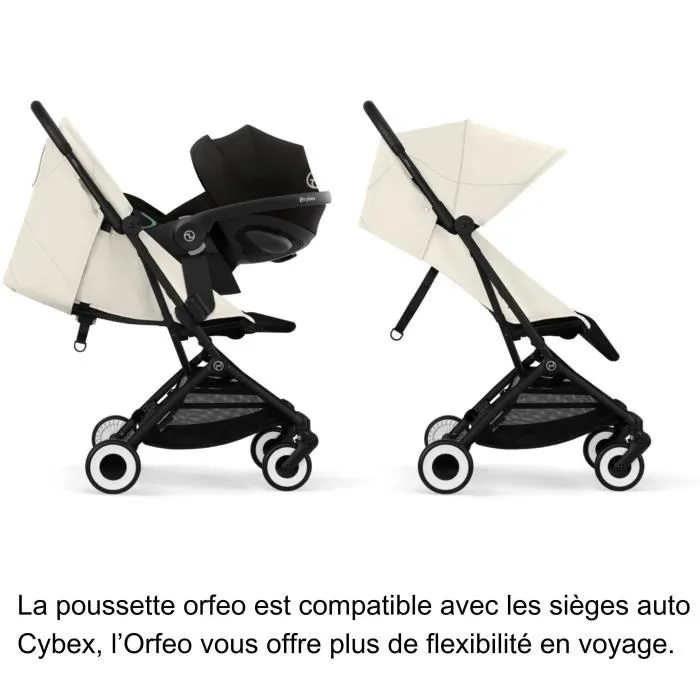 Cybex Cochecito Ultracompacto y Cómodo Orfeo 4 Ruedas Canvas White 5