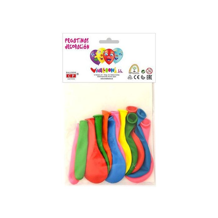 Globos Vivalloons Especial Decoracion Con Pegatinas Bolsa De 12