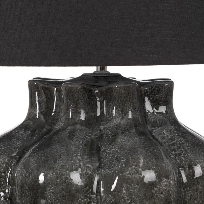 Lámpara Mesa Gris Cerámica Iluminación 50 X 50 X 62,50 cm